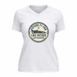 Like Father Like Daughter F1 Fan Vintage 2 Womens V Neck.jpg