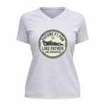 Like Father Like Daughter F1 Fan Vintage 4 Womens V Neck.jpg