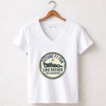 Like Father Like Daughter F1 Fan Vintage 5 Womens V Neck.jpg