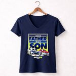 Like Father Like Son Bill Elliott Chase Elliott Hendrick Motorsports 2 Womens V Neck.jpg