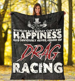 Money Cant Buy Happiness Drag Racing Blanket 1.jpg