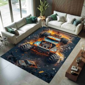 Monster Truck Mud Racing Offroad Pickup Rectangle Rug 1.jpg