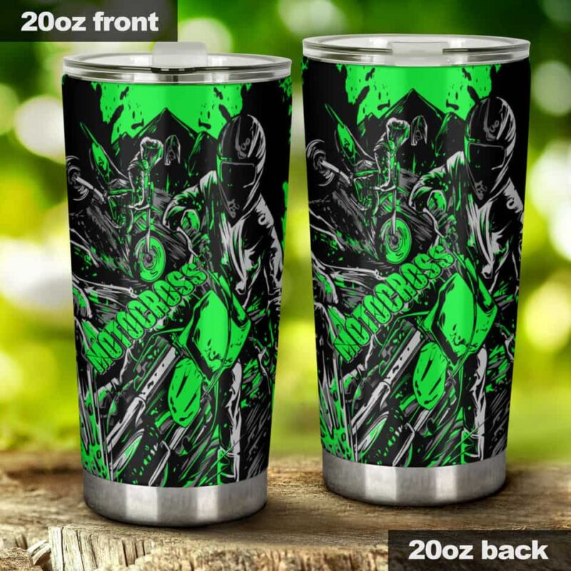 Motocross 20oz Tumbler Green 2.jpg