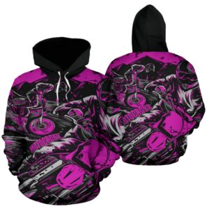 Motocross All Over Print Hoodie Pink 2.jpg