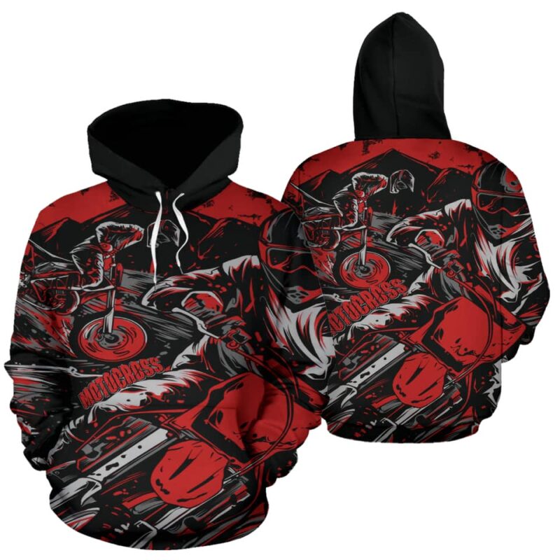 Motocross All Over Print Hoodie Red 2.jpg