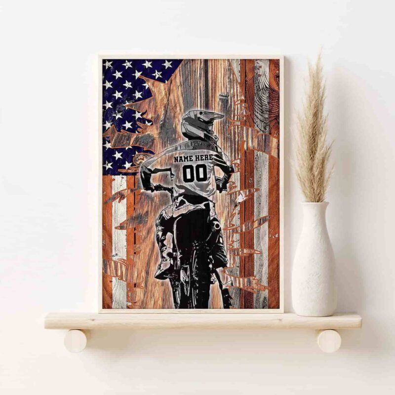 Motocross America Flag Dirt Bike Wall Art 1.jpg
