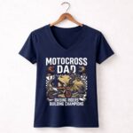 Motocross Dad 2 Womens V Neck.jpg