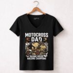 Motocross Dad 4 Womens V Neck.jpg
