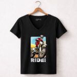 Motocross Dirt Bike Racing Vintage Rider Dirt Bike 4 Womens V Neck.jpg