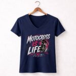 Motocross Is Life MX Racing 2 Womens V Neck.jpg