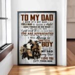 Motocross To My Dad I Know Its Not Easy For A Man To Raise A Child Canvas Prints 1.jpg