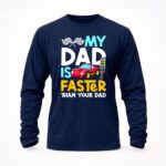 My Dad Is Faster Than Your Dad Checker Flag Race 6 Sweatshirt.jpg