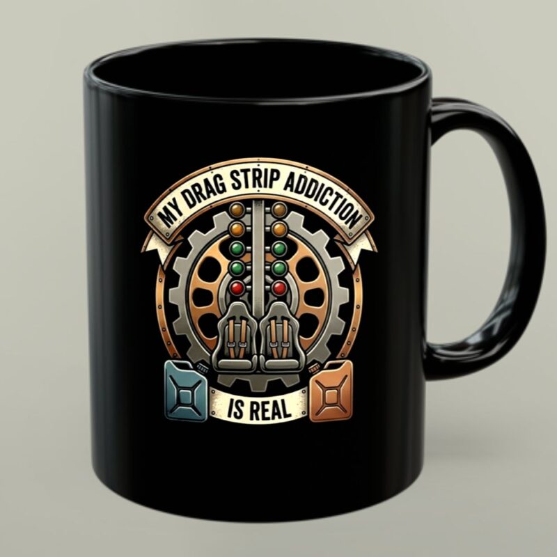 My Drag Strip Addiction Is Real Funny Racing 1 mug.jpg