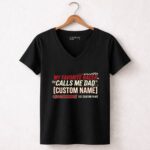 My Favorite Racer Calls Me Dad Custom 4 Womens V Neck.jpg