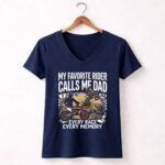 My Favorite Rider Calls Me Dad 2 Womens V Neck.jpg