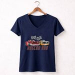Nascar Dad Racing Enthusiast 5 Womens V Neck.jpg