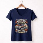Nascar Dad Raised On Racing The Sound Of Family 2 Womens V Neck.jpg