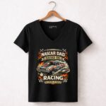 Nascar Dad Raised On Racing The Sound Of Family 4 Womens V Neck.jpg