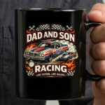 Nascar Dad and Son Racing 3 mug.jpg