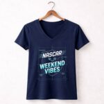 Nascar Weekend Vibes For Dad 2 Womens V Neck.jpg