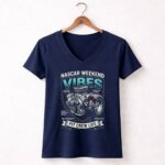 Nascar Weekend Vibes Pit Crew Life For Dad 2 Womens V Neck.jpg