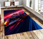 Neon Formula 1 Racing Car Rectangle Rug 3.jpg