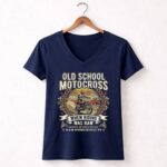 Old School Motocross 2 Womens V Neck.jpg