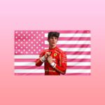 Ollie Bearman Formula One USA Flag Outdoor Flag 2.jpg
