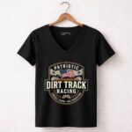 Patriotic Dirt Track Racing 4 Womens V Neck.jpg