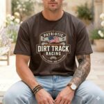 Patriotic Dirt Track Racing Comfort Colors T Shirt 1.jpg