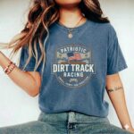 Patriotic Dirt Track Racing Comfort Colors T Shirt 2.jpg