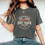 Patriotic Dirt Track Racing Comfort Colors T Shirt 7.jpg