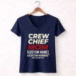Personalized Crew Chief Mom 2 Womens V Neck.jpg