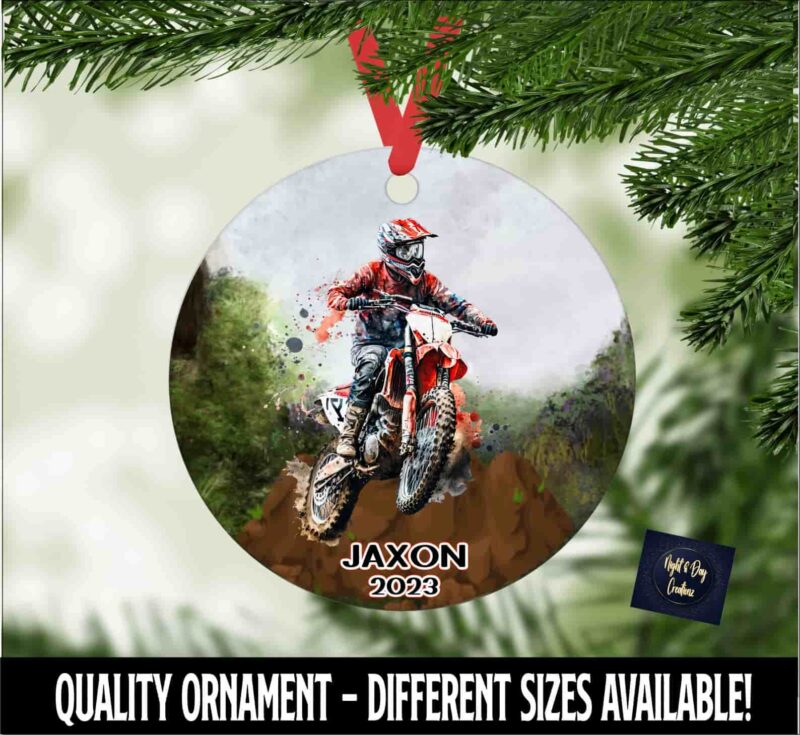 Personalized Dirt Bike Art Ceramic Ornament 1.jpg