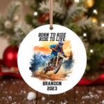 Personalized Dirt Bike Born To Ride Ride To Live Ceramic Ornament 2.jpg