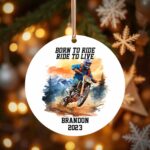Personalized Dirt Bike Born To Ride Ride To Live Ceramic Ornament 3.jpg