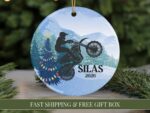 Personalized Dirt Bike Rider Christmas Tree Ceramic Ornament 1.jpg