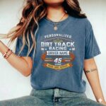 Personalized Dirt Track Racing Comfort Colors T Shirt 2.jpg