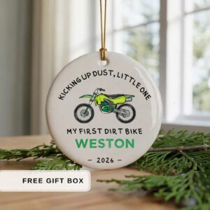 Personalized First Dirt Bike Motorcycle Ceramic Ornament 1.jpg