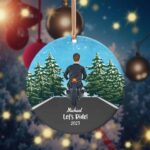 Personalized Lets Ride Christmas Ceramic Ornament 2.jpg