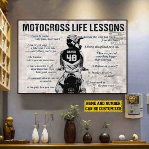 Personalized Motocross Life Lessons Poster Canvas 1.jpg