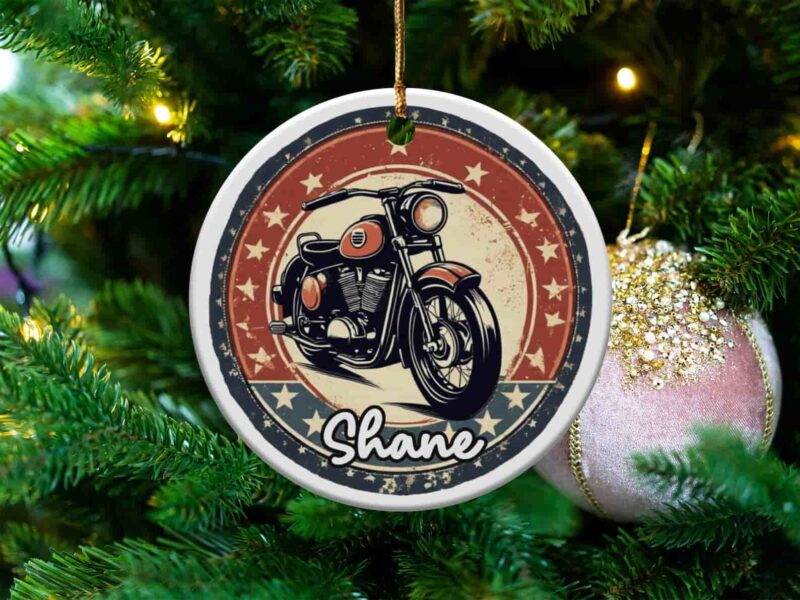 Personalized Motorcycle Christmas Ceramic Ornament 1.jpg