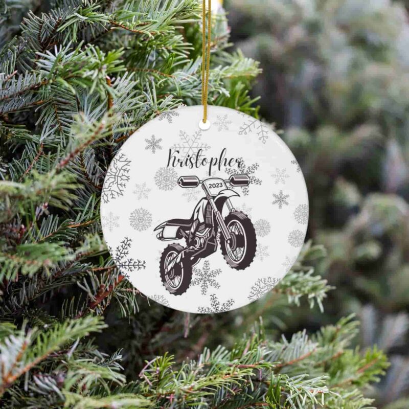 Personalized Name and Number Dirtbike Christmas Ceramic Ornament 1.jpg