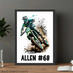 Personalized Name and Number Motocross Wall Art Print 1.jpg