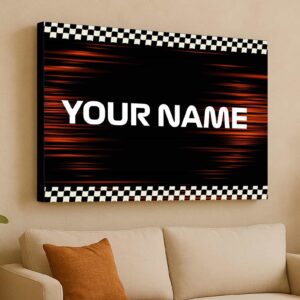 Personalized Race Car Checkered Flag Wall Art 1.jpg