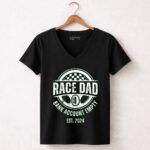 Personalized Race Dad Bank Account Empty Est 2024 7 Womens V Neck.jpg