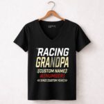 Personalized Racing Grandpa 4 Womens V Neck.jpg