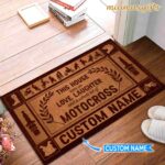 Personalized This House Runs On Motocross Doormat 1.jpg