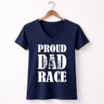 Proud Dad Race 2 Womens V Neck.jpg