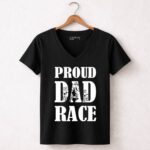 Proud Dad Race 4 Womens V Neck.jpg